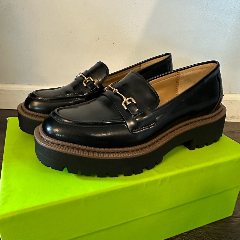 NEW Sam Edelman Laurs Lug Loafer NEW black size 6.5 women’s black